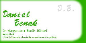 daniel benak business card