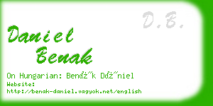 daniel benak business card